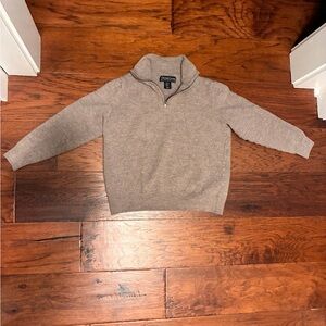 Christian Lacroix Unisex Kids XL Brown 100% Extra Fine Merino Wool 1/4 Zip
